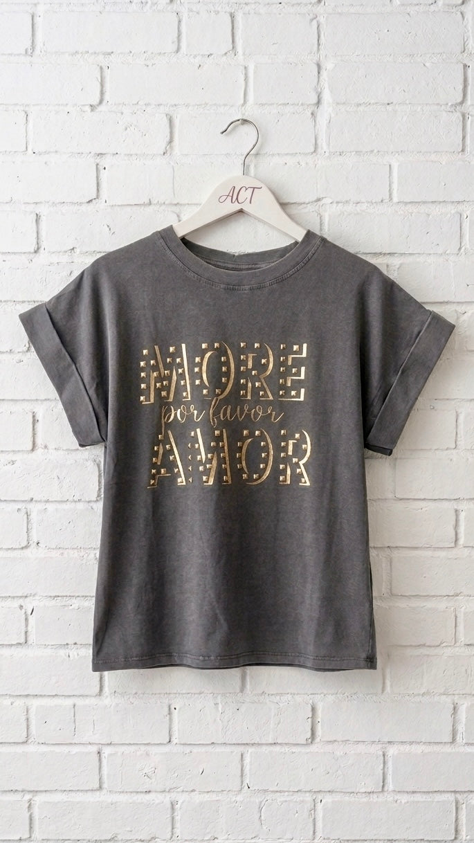 Camiseta more amor +2 colores