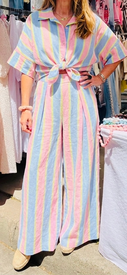 Pantalón chic rayas