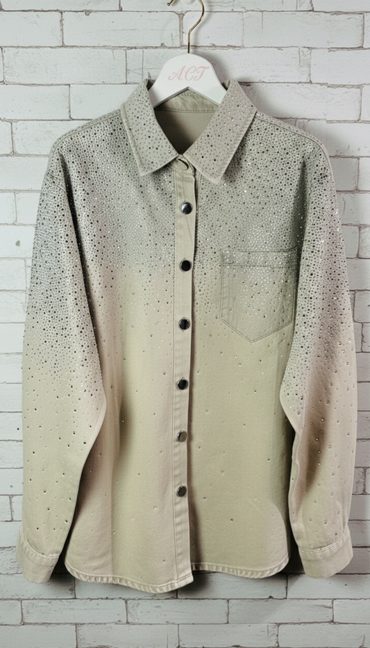 Sobre camisa strass