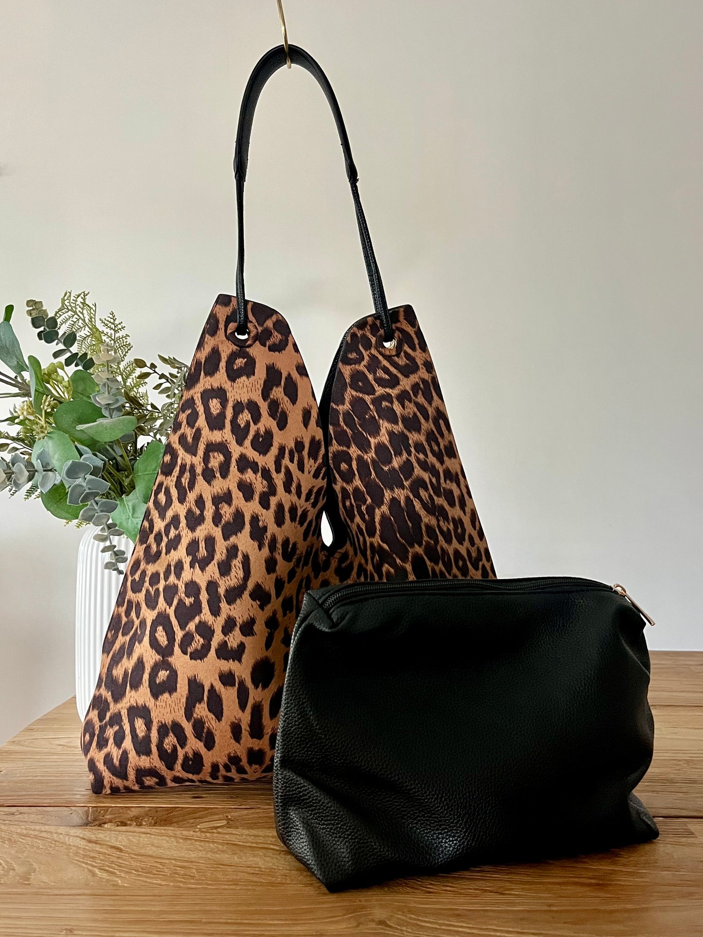 Bolsa leopardo reversible