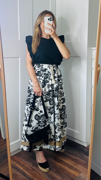 Pantalón culote cenefa