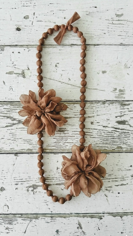 Collar bolas flores +7 colores