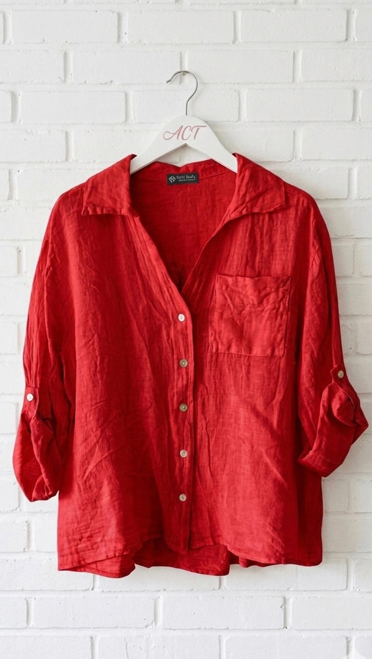 Camisa basic de lino Aurora +11 colores