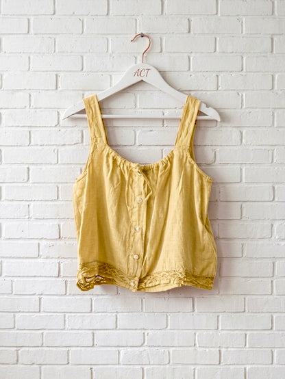 Top de lino con encaje +8 colores