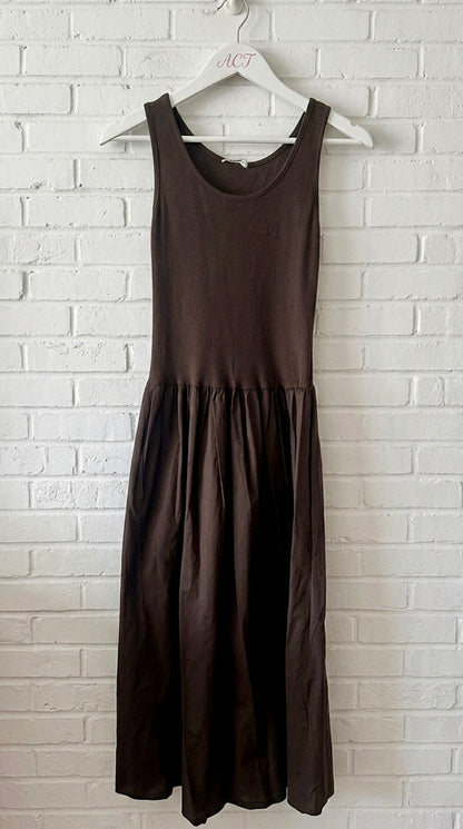 Vestido combinado con punto