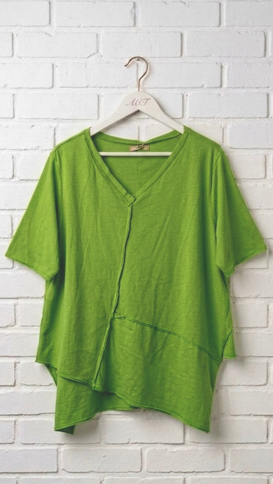 Camiseta irregular manga corta +5 colores