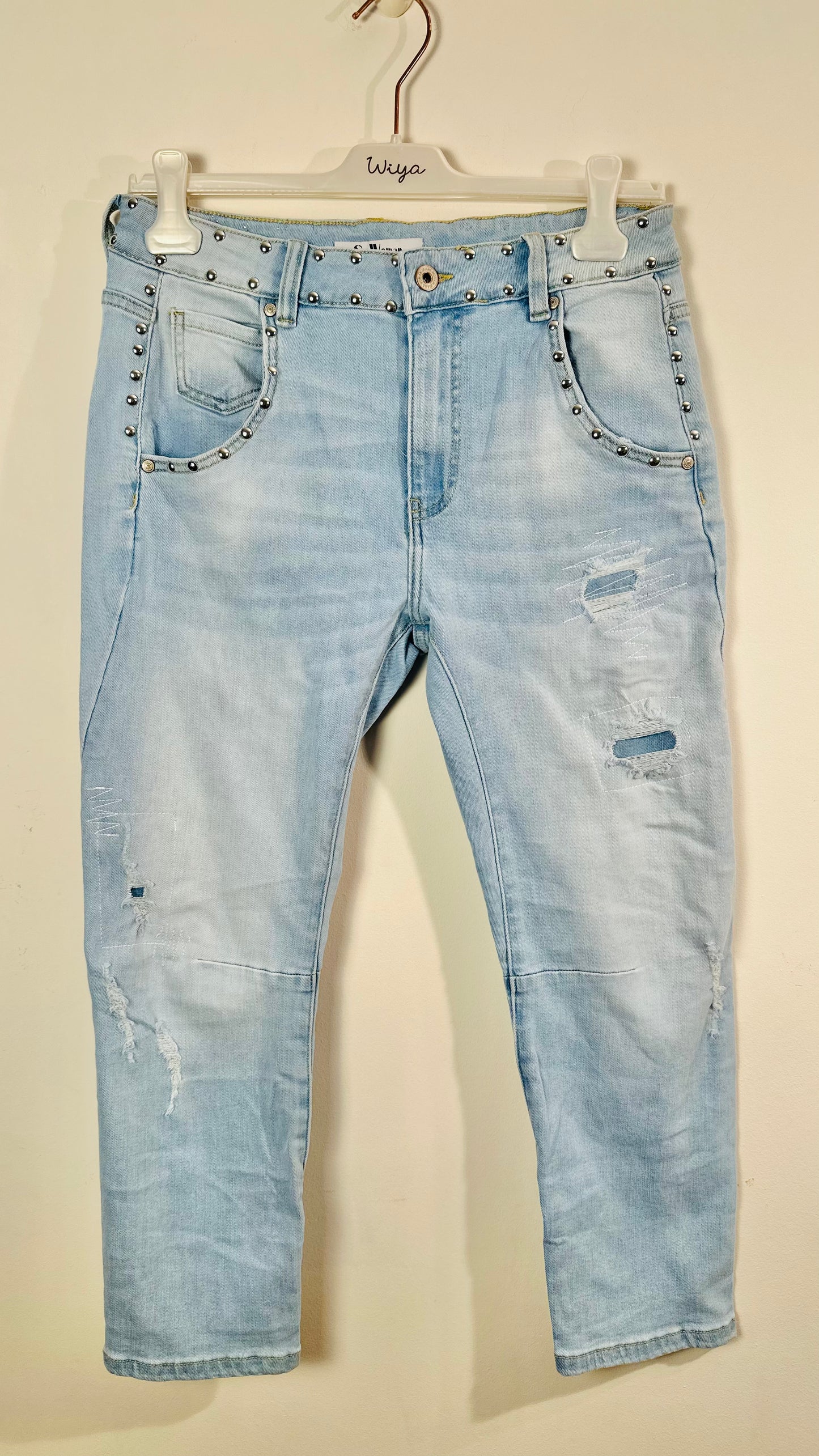 Pantalón pitillo S-woman tachas