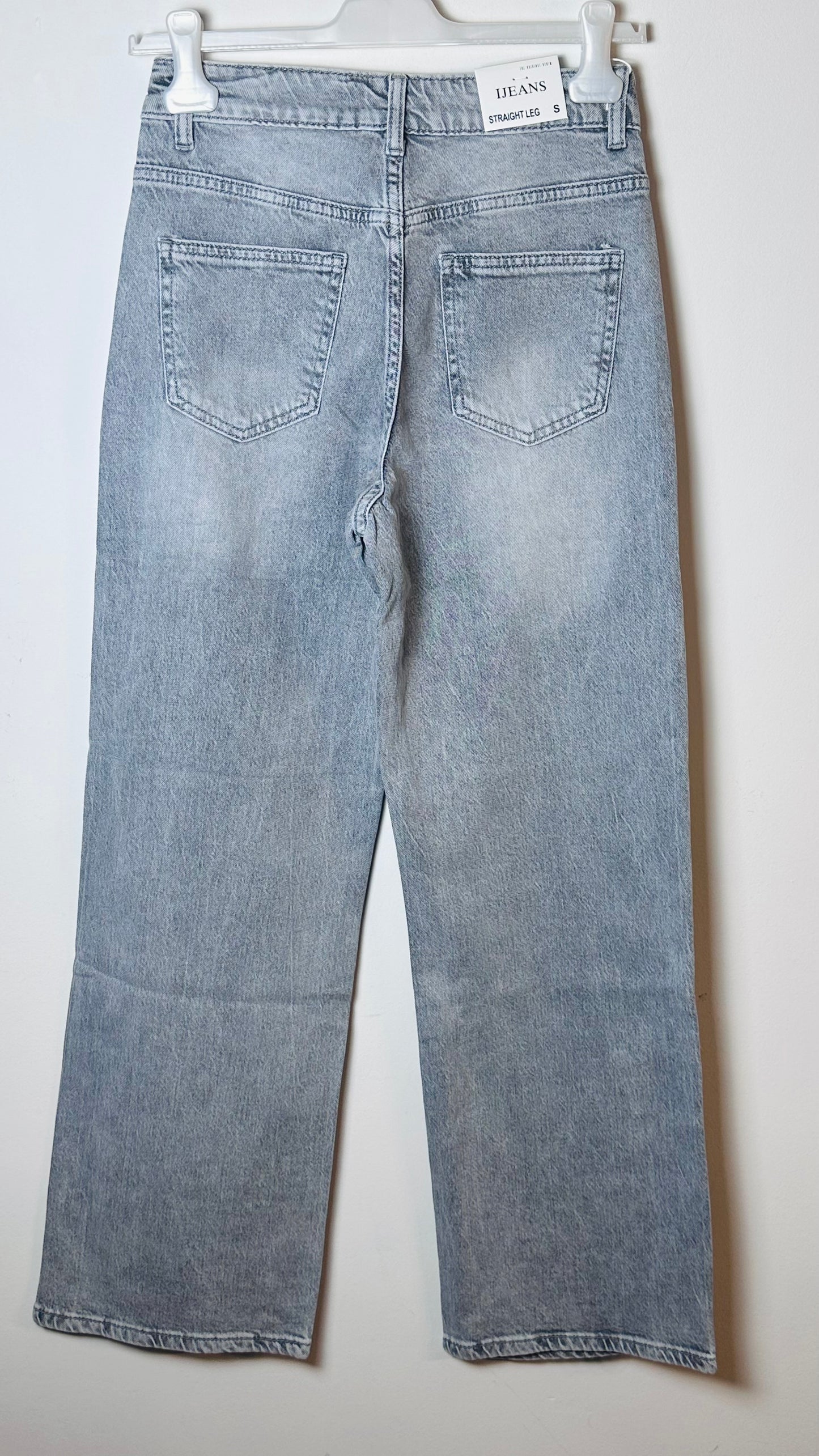 Pantalón tejano recto swarovski