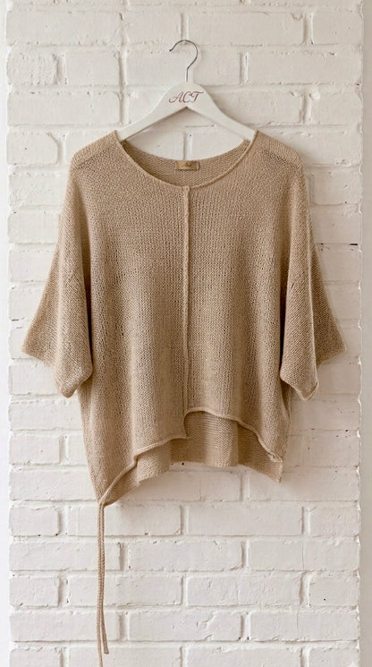 Jersey de Punto Fino Asimétrico con Lazada +4colores