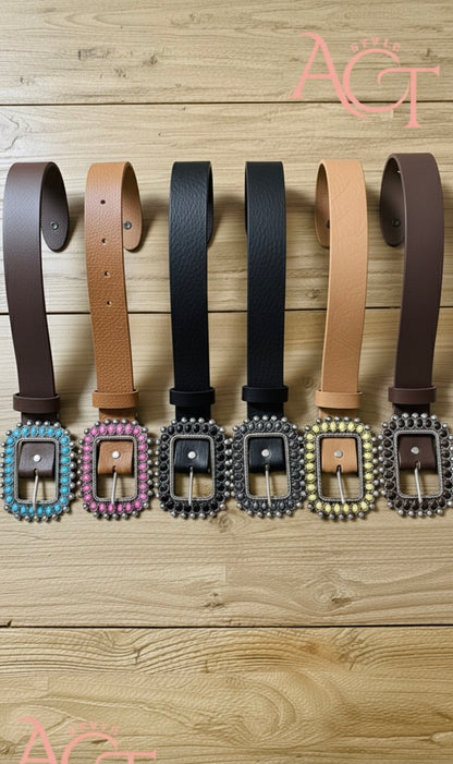 Cinturón stel piel +7 colores