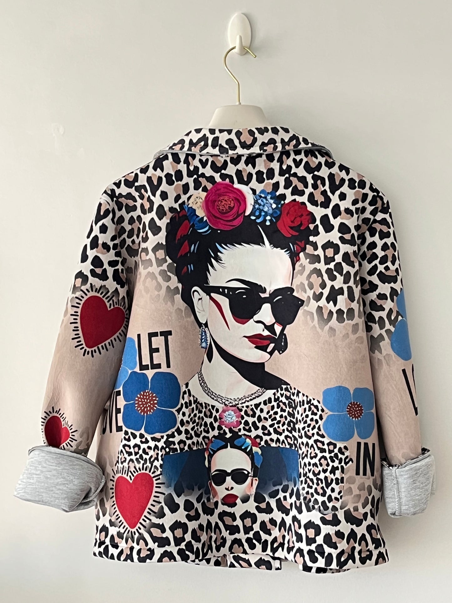 Beige Frida print jacket