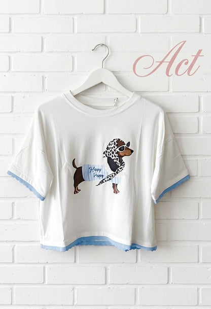 Camiseta Dog Happy Puppy +2 colores