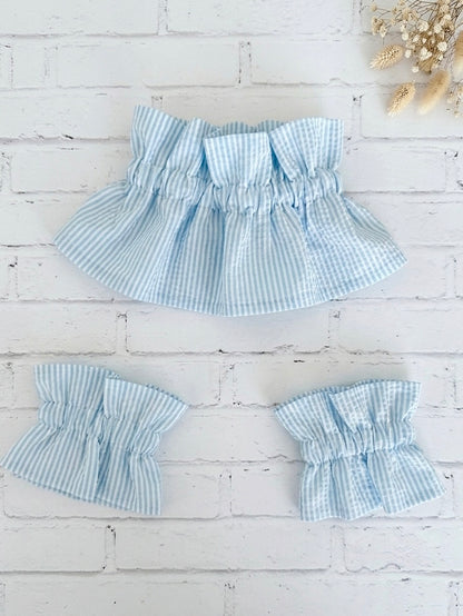 Conjunto de cuello y puños+1color