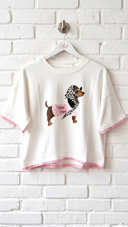 Camiseta Dog Happy Puppy +2 colores