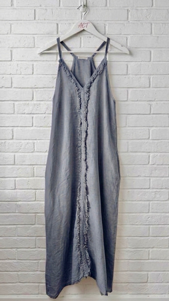 Vestido lino desfilado +7 colores