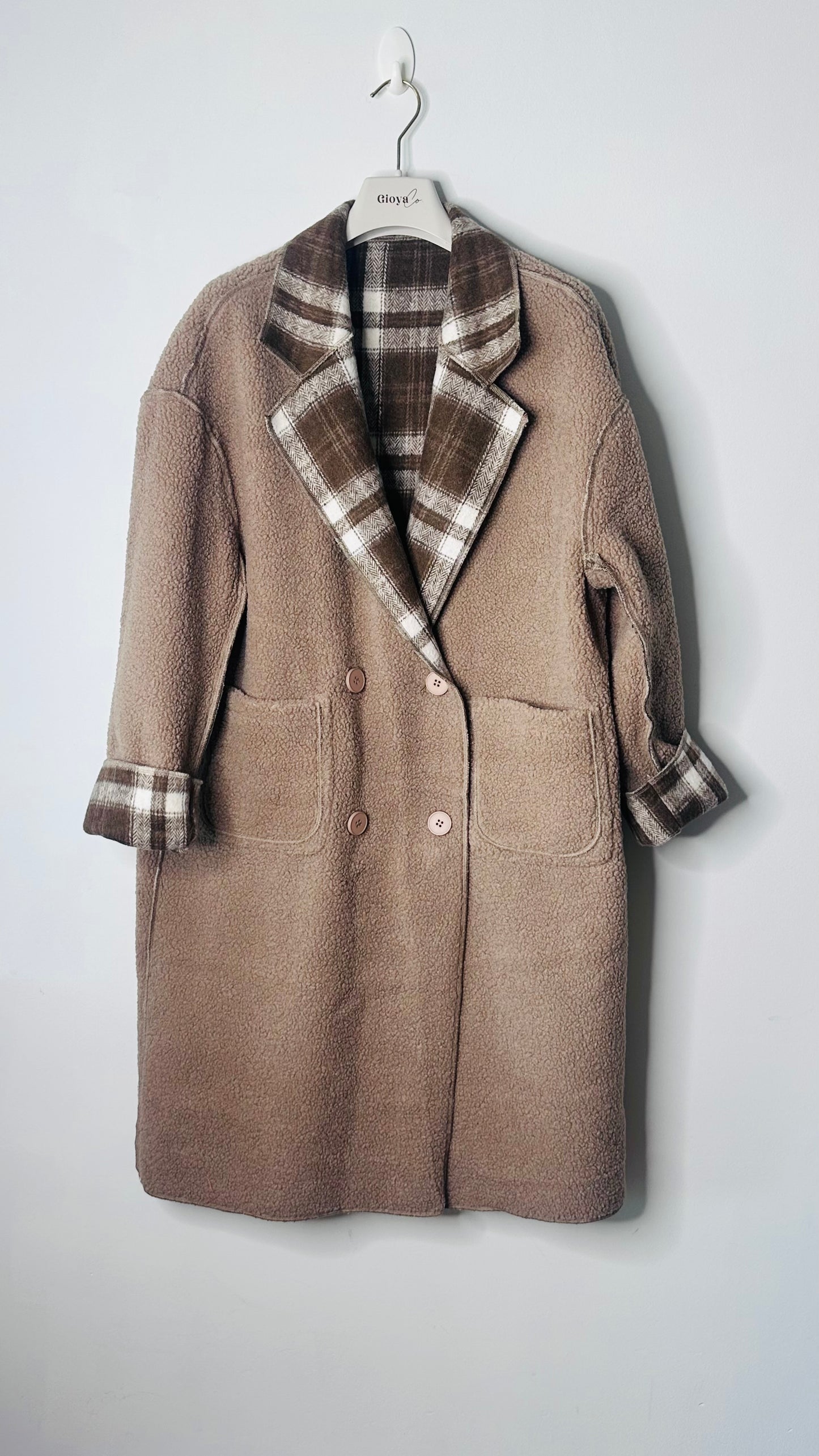Abrigo de cuadros reversible +1 color