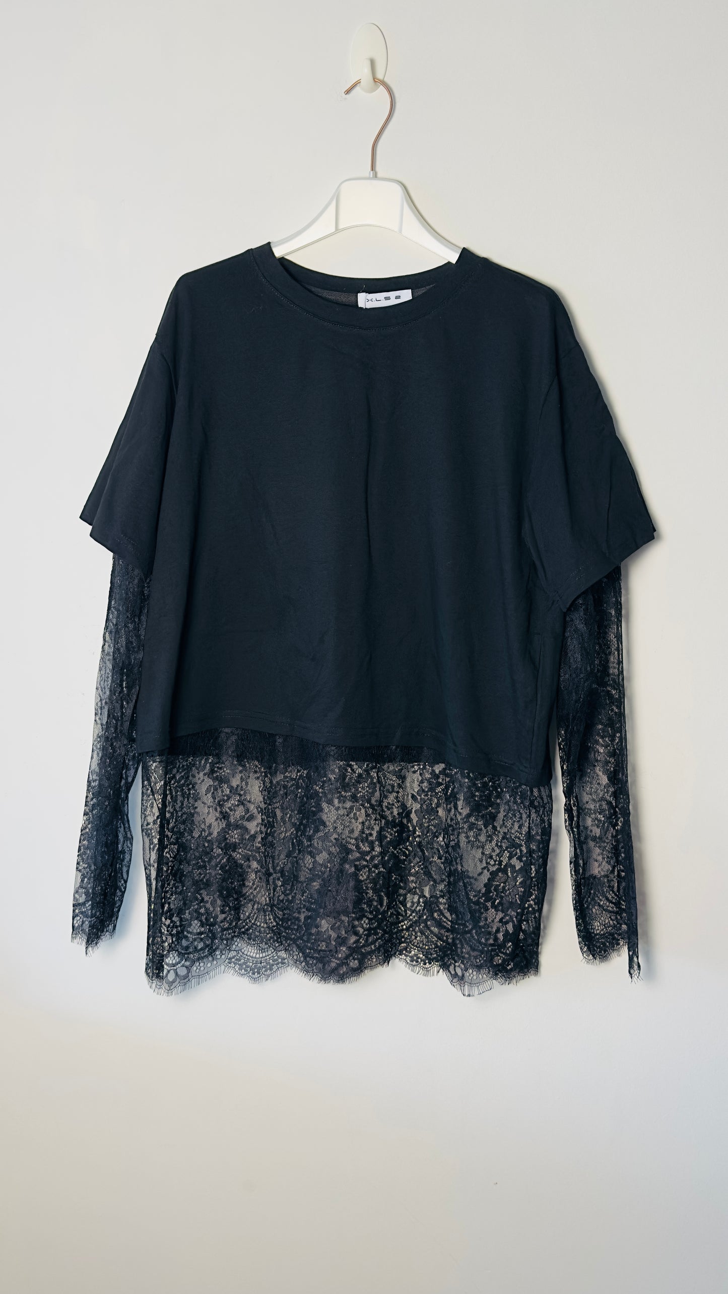 Camiseta combi encaje