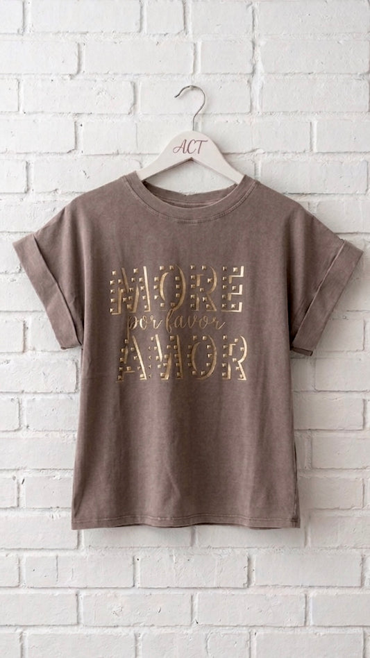 Camiseta more amor +2 colores
