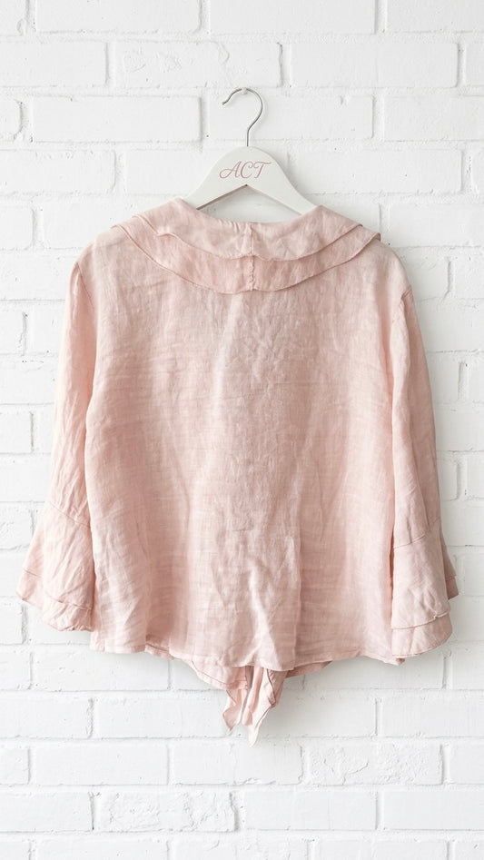 Blusa de lino con volante Aurora +5colores