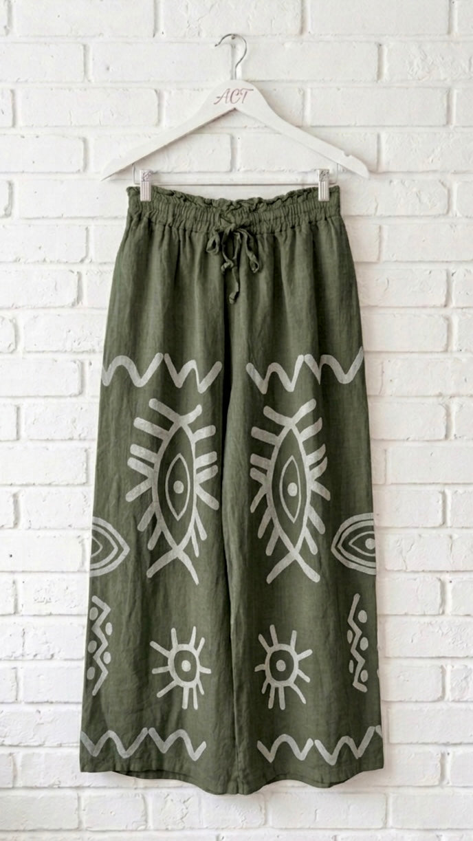 Pantalón boho ojo místico