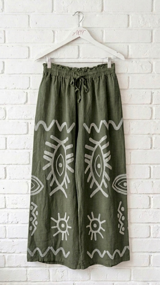 Pantalón boho ojo místico