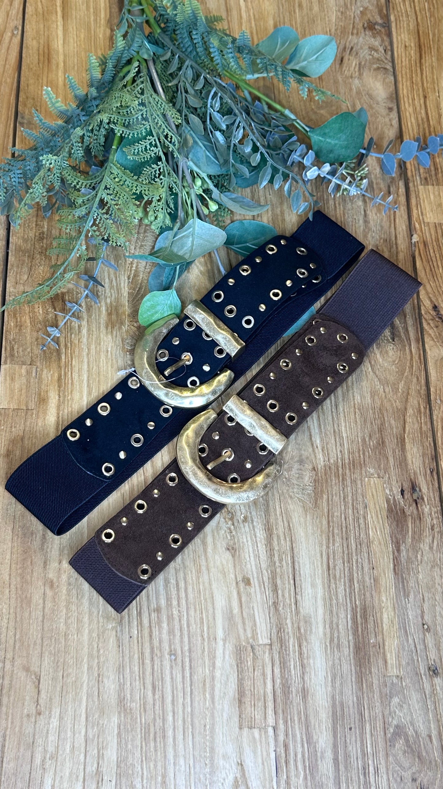 Elastic studded belt +1 color
