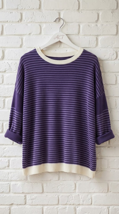 Jersey de Punto a Rayas +8colores