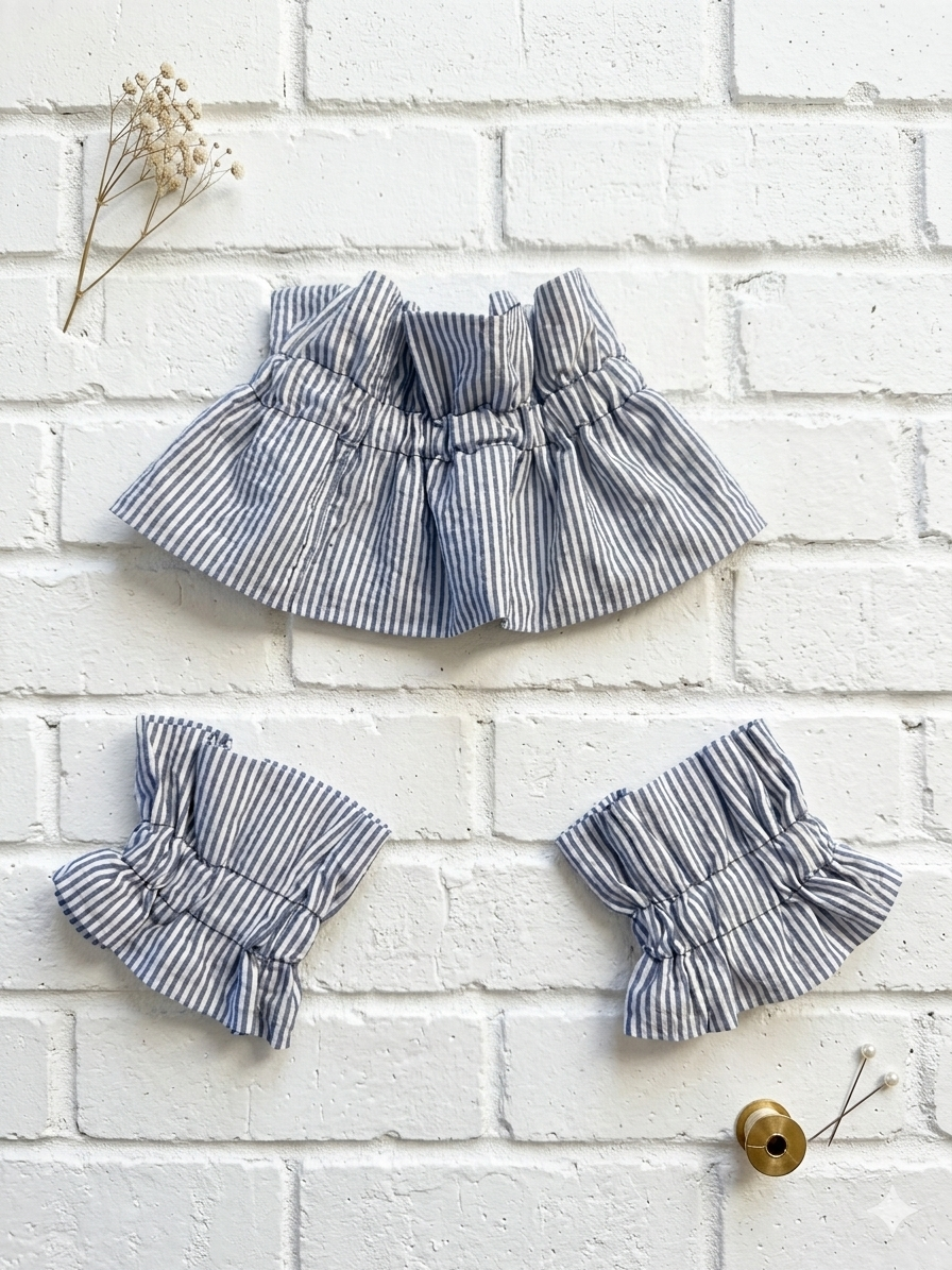 Conjunto de cuello y puños+1color