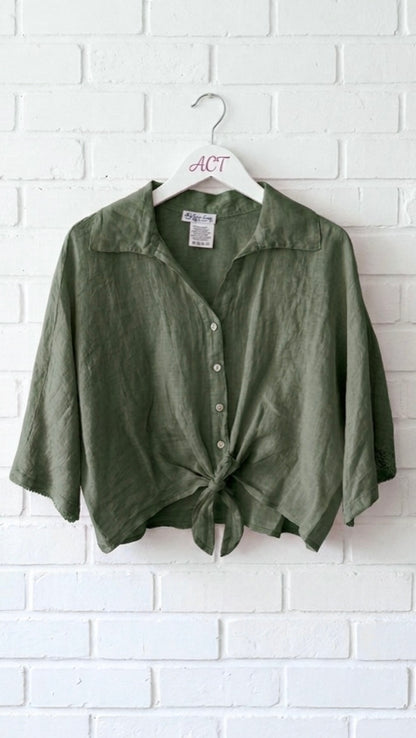 Camisa de lino croché Aurora +5 colores