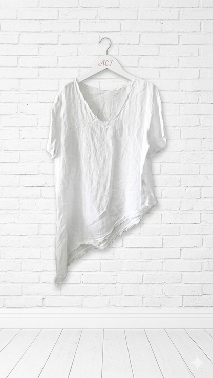 Blusa lino asimétrica Aurora +8colores