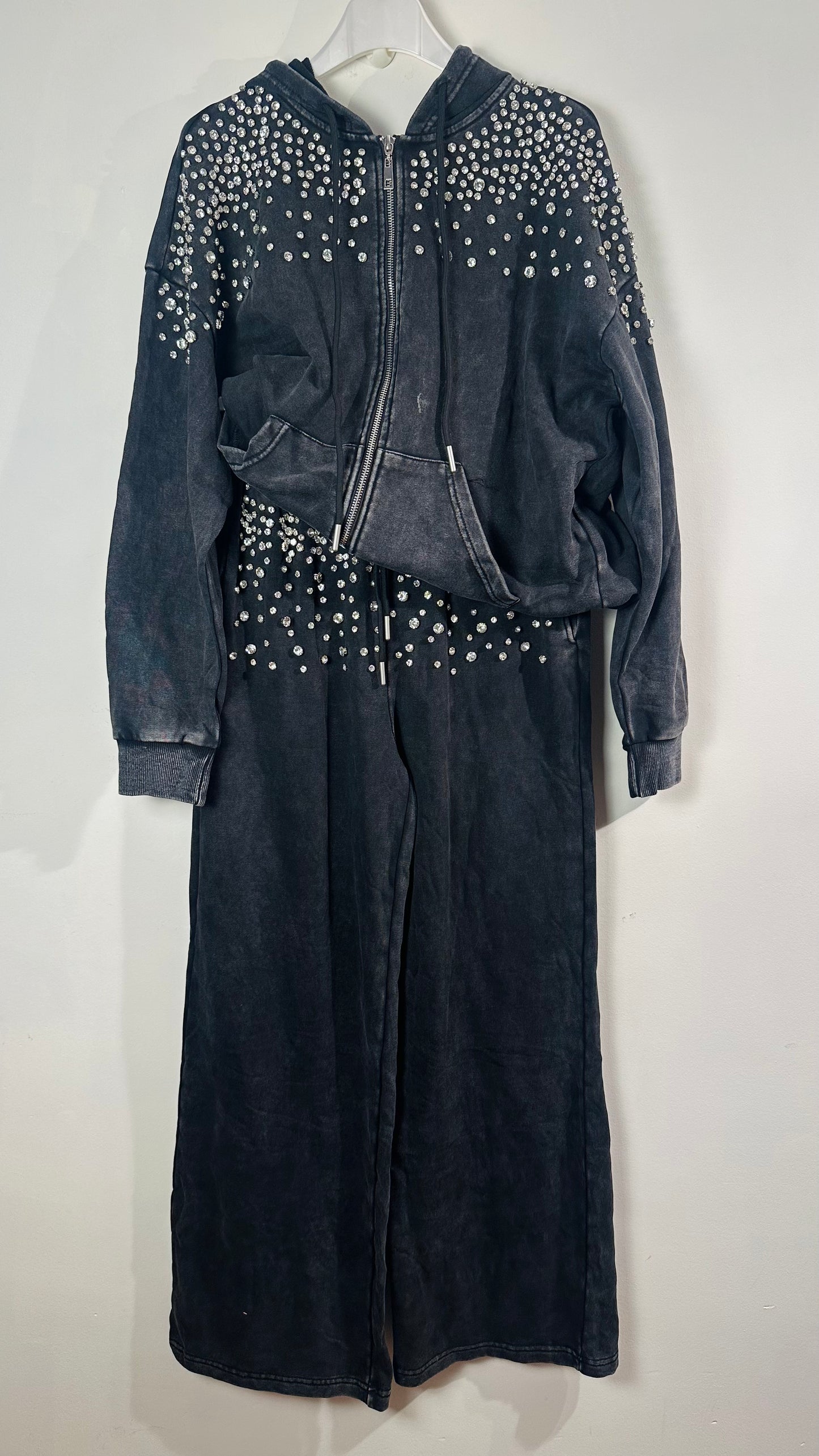 Sudadera Strass con cremallera