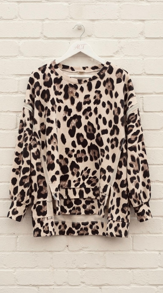 Sudadera Leopardo Oversize Wild Comfort