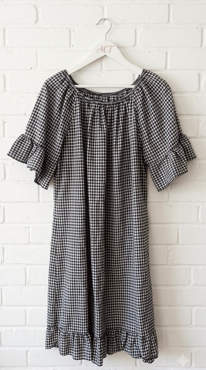 Vestido volantes vichy +7 colores