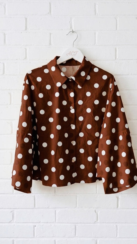 Blusa de topos boxy+3colores