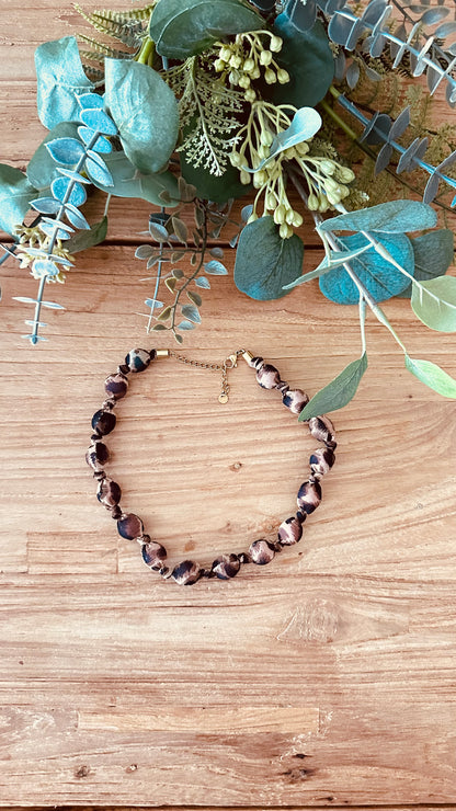 Gargantillas bolas de seda