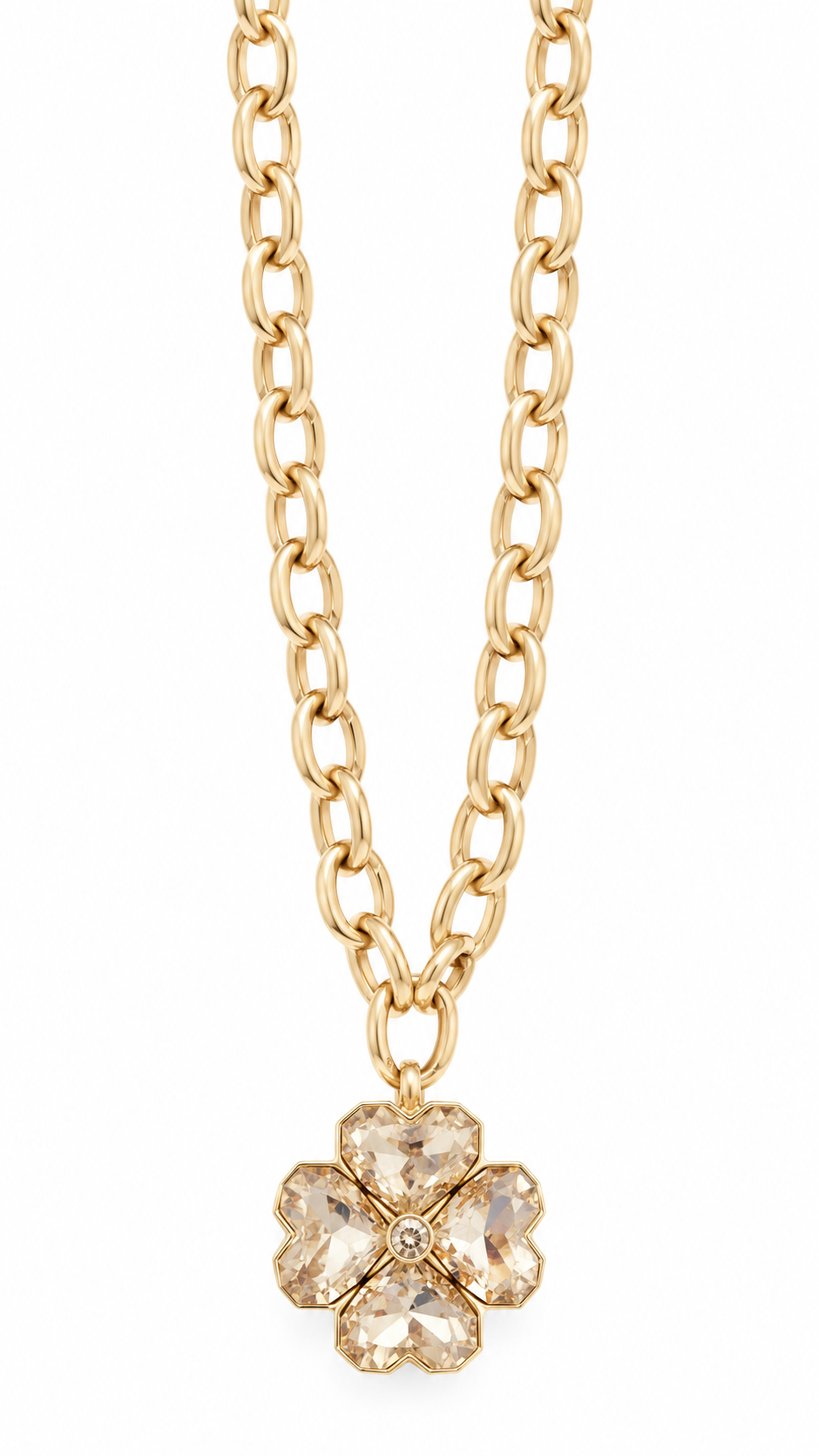 Collar Trébol Cristal Gold +1 color