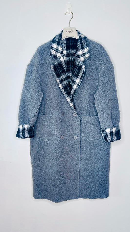 Abrigo de cuadros reversible +1 color