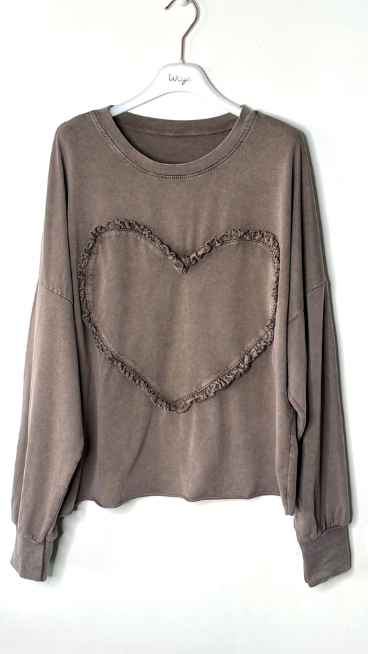 Sudadera corazón relieve +5colores