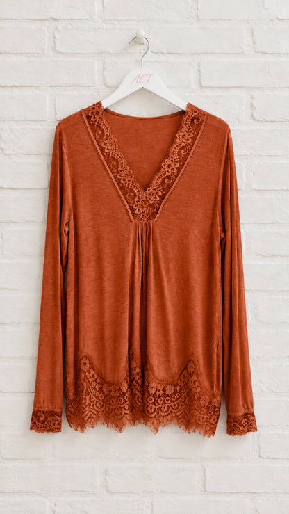 Lingerie-style T-shirt +5 colors