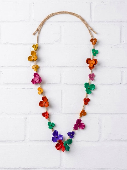 Collar flores multicolor +2 colores