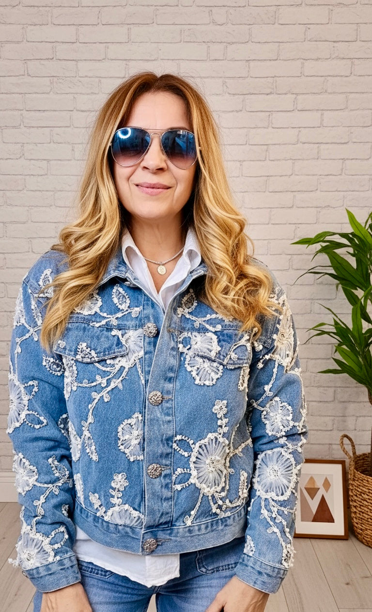 Chaqueta texana bordada