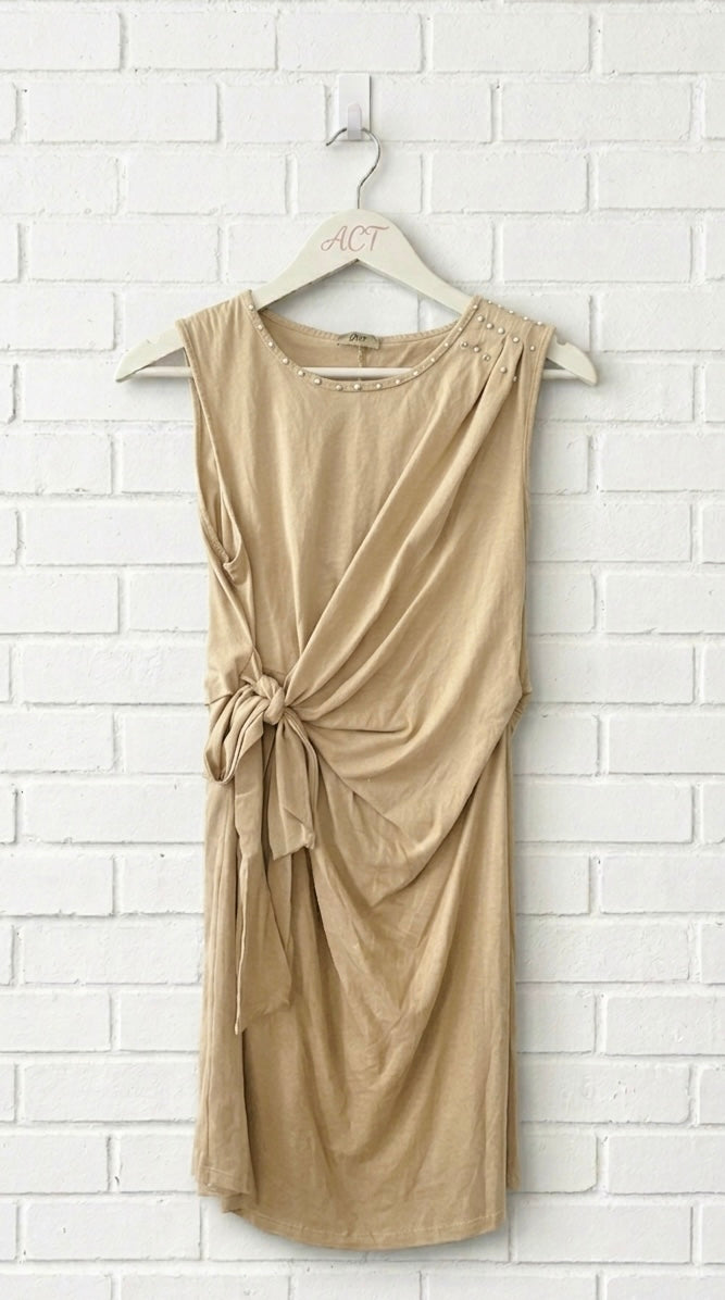 Vestido lazada con tachas +3 colores