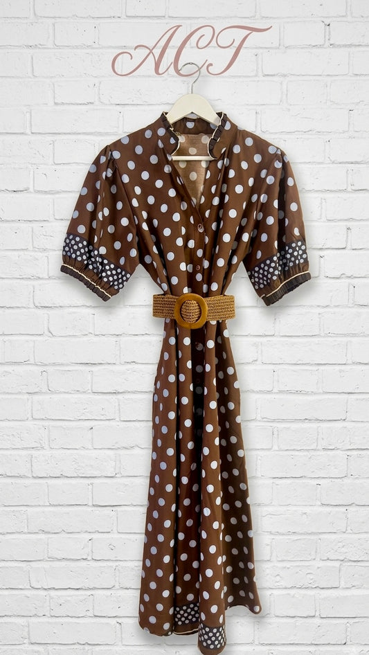 Vestido camisero polka +1 color