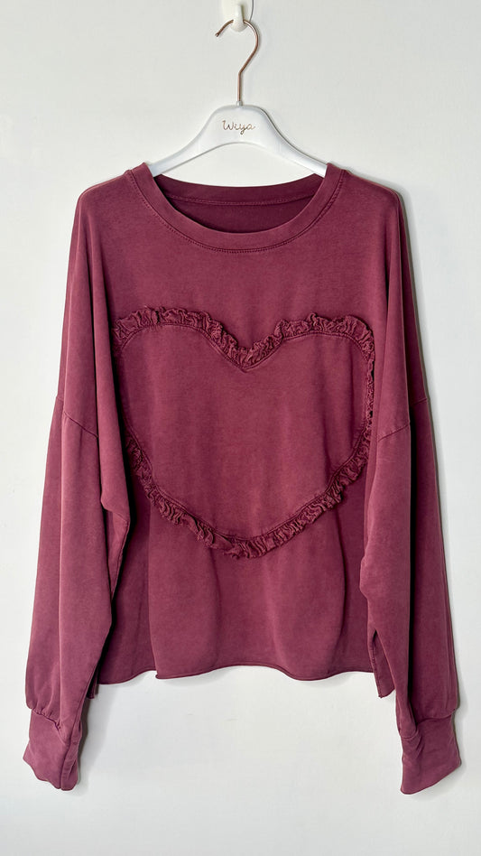 Sudadera corazón relieve +5colores