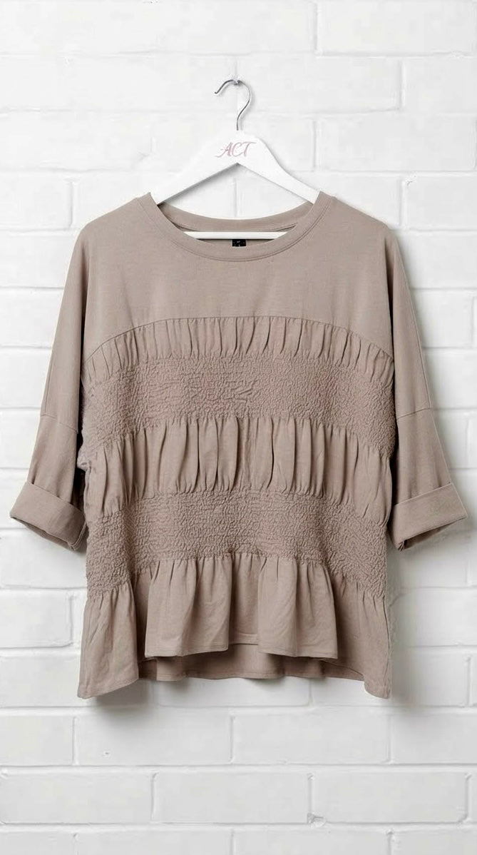 Camiseta Basic Manga Larga Nido de abeja +5 colores