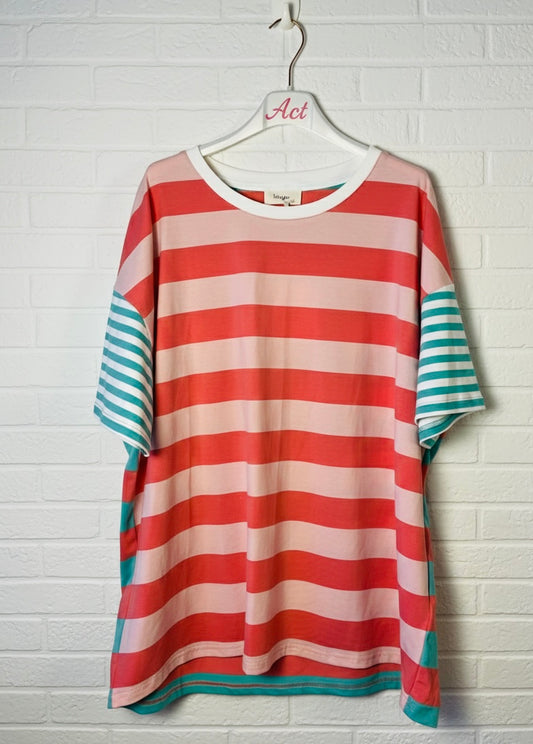 Camiseta rayas multicolor +1 color