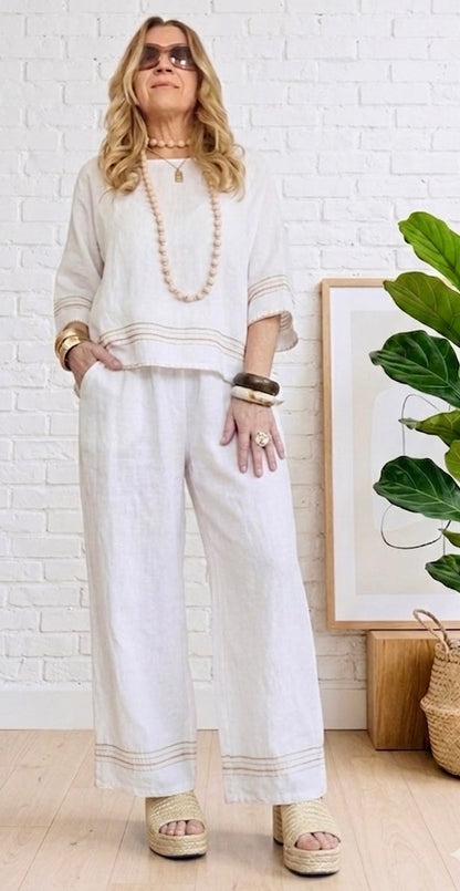 Conjunto Lino, luxury +5 colores