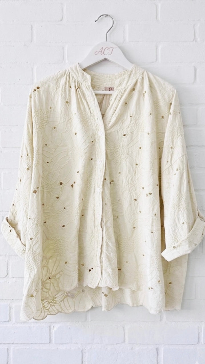 Camisa senda bordada +3 colores