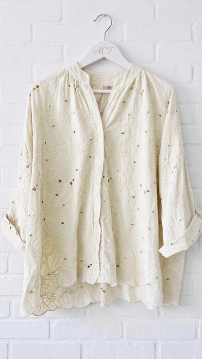 Camisa senda bordada +3 colores