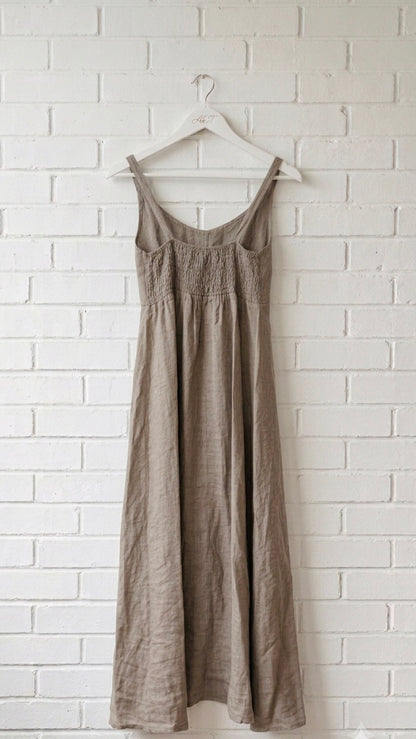 Vestido de lino oasis fluido +4 colores